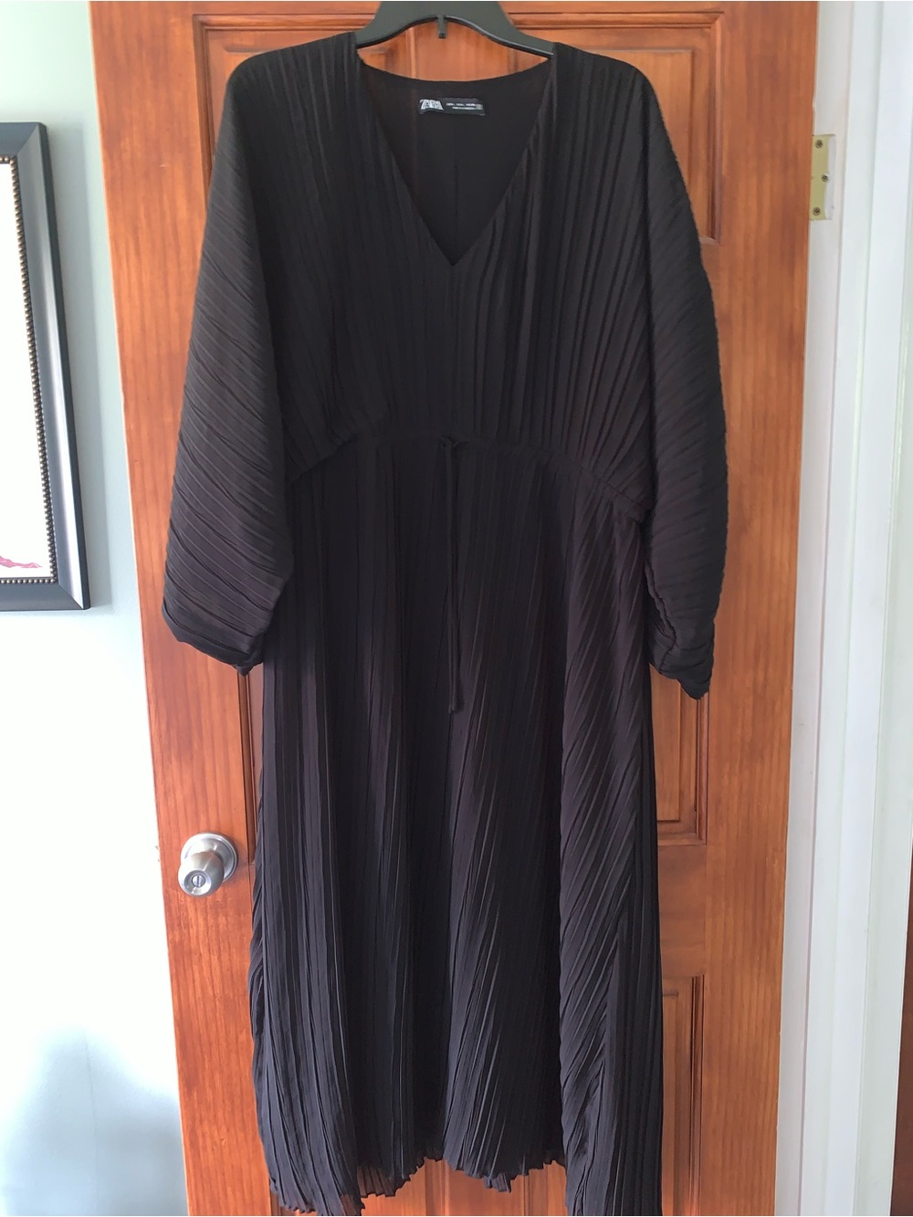 Zara Black Pleated Dress